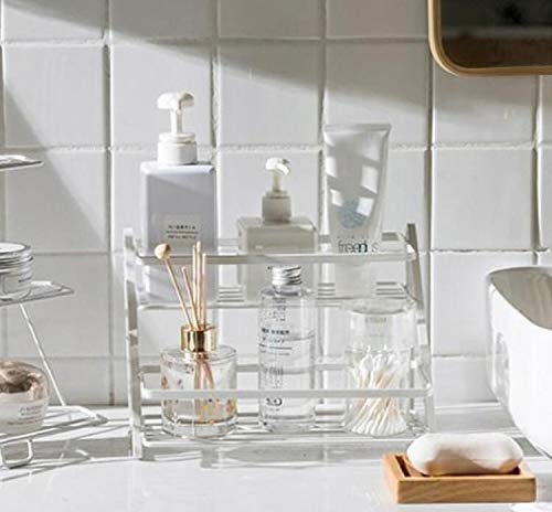 JVS Metal Steel 2-Tier Countertop Tiered Shelf Rack, White - Image 5