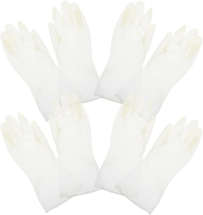 Uonlytech Waterproof Pvc Dishwashing Gloves 4 Pairs Sturdy Household Cleaning Gloves for Kitchen and Laundry Large White Protective for Washing Dishes and Housework - Image 1