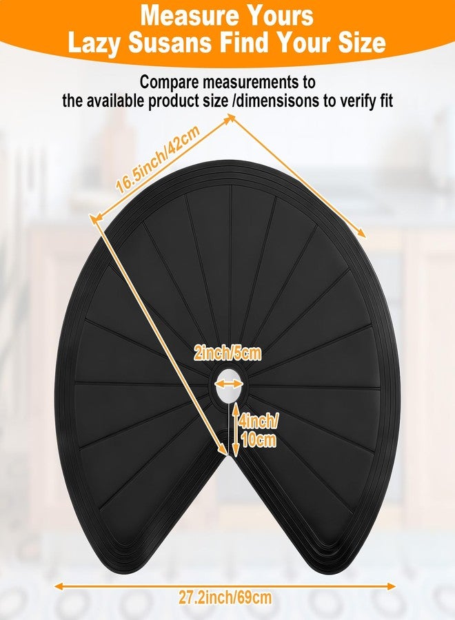 PercyEffie 2pcs Lazy Susan Shelf Liner 27In Silicone Lazy Susan Liners for Kitchen Cabinets Corner Base Cabinets Upgraded Composite Materials Circle Mats for Shelf Drawer Refrigerator Cupboard - Image 2