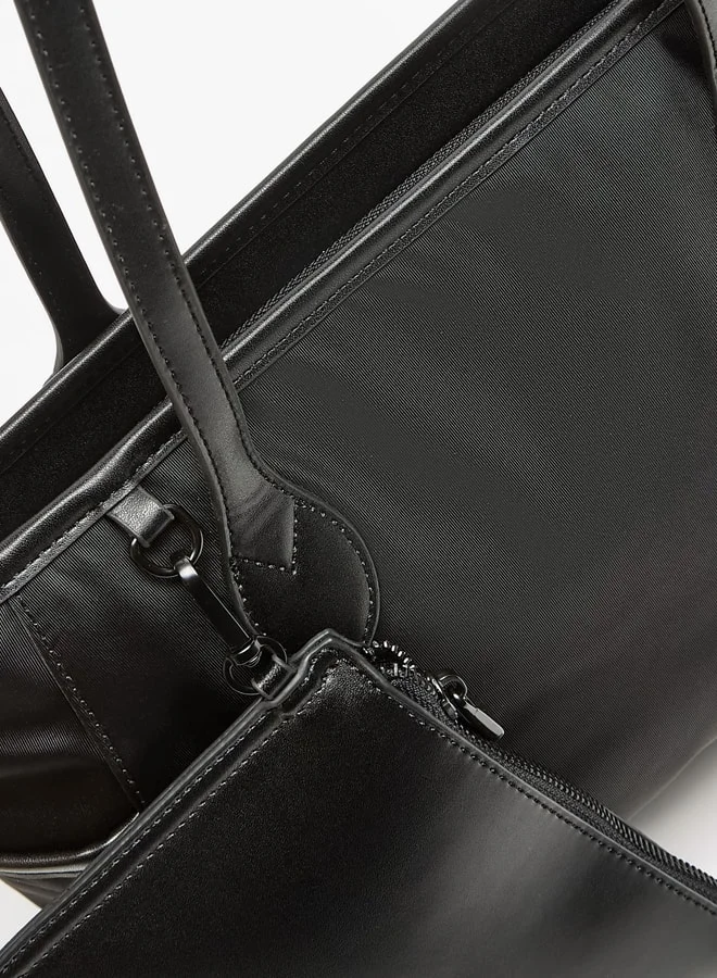 MISSY Women Missy Solid Tote Bag with Zip Closure and Pouch