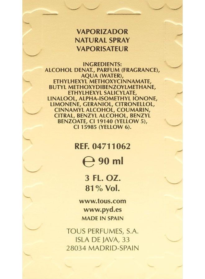Tous Gold By TOUS For Women, Eau De Parfum Spray, 3 Fl Oz - Image 4