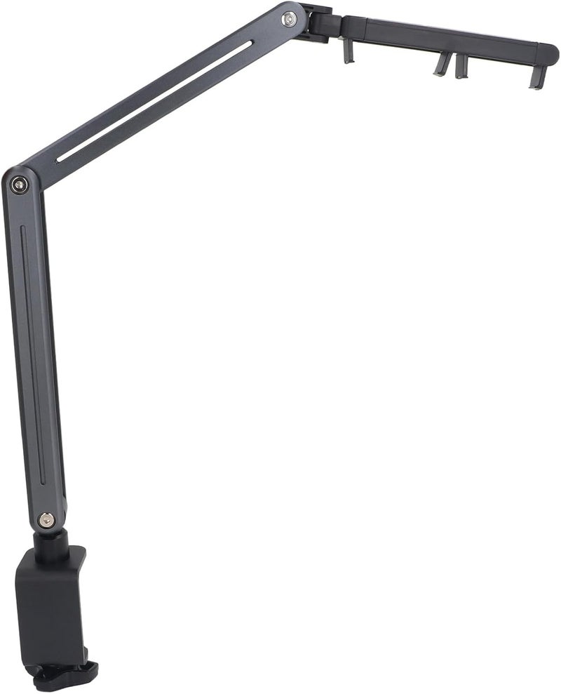 Professional Tablet Stand Holder, Foldable Tablet Arm Mount Holder, 360 Degree Rotation Adjustable Aluminum Alloy Stand for Desk, Stable Clamp Base for Tablets Phones 4.7-12.9 in - Image 5