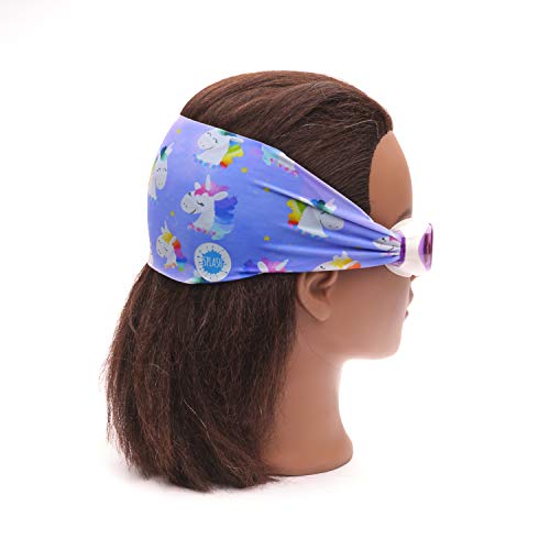 Splash Place KIDS SWIM GOGGLES with Fabric Strap - RAINBOW UNICORN | Fun, Fashionable, Comfortable - Tangle-Free, Swimming Goggles for Kids, Comfy Fabric Strap Goggles - Image 2