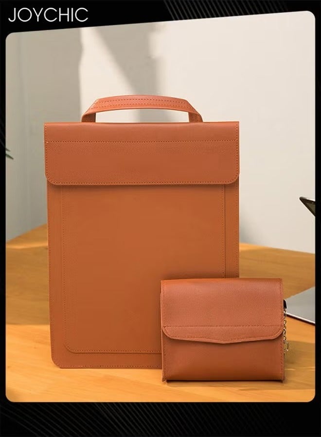 Joychic حقيبة تخزين تابلت آيباد متعددة الوظائف حقيبة ماك بوك مصنوعة من مادة PU مقاومة للماء مع حقيبة ملحقات - Image 1