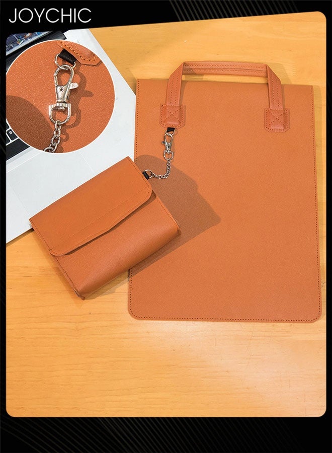 Joychic حقيبة تخزين تابلت آيباد متعددة الوظائف حقيبة ماك بوك مصنوعة من مادة PU مقاومة للماء مع حقيبة ملحقات - Image 2