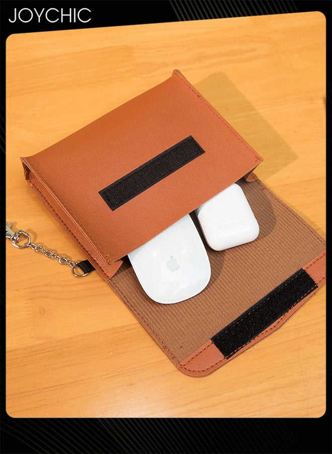 Joychic حقيبة تخزين تابلت آيباد متعددة الوظائف حقيبة ماك بوك مصنوعة من مادة PU مقاومة للماء مع حقيبة ملحقات - Image 3