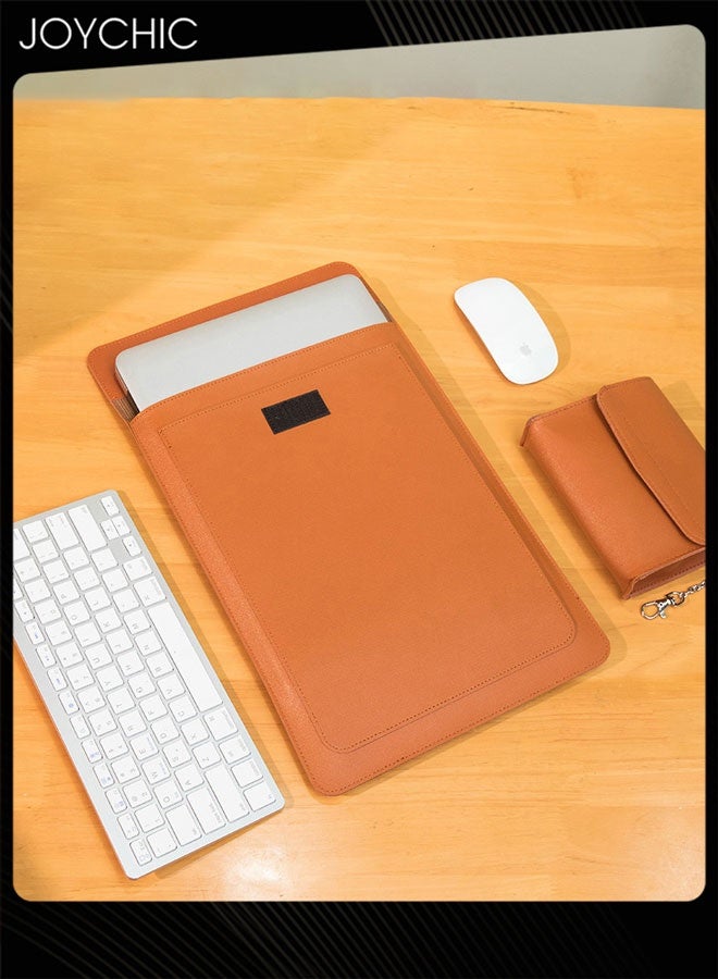 Joychic حقيبة تخزين تابلت آيباد متعددة الوظائف حقيبة ماك بوك مصنوعة من مادة PU مقاومة للماء مع حقيبة ملحقات - Image 5