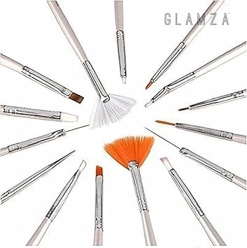 Glamza مجموعة فرش طلاء الأظافر 20 قطعة مع قلم نقطي لمانيكير وباديكير - Image 2