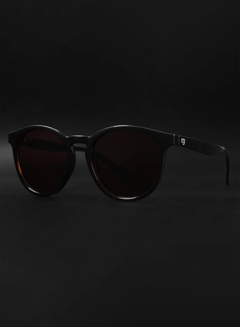 Woggles Radon Brown Polarized Round Sunglasses