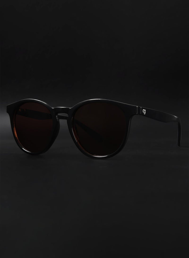 Woggles Radon Brown Polarized Round Sunglasses  - Image 1