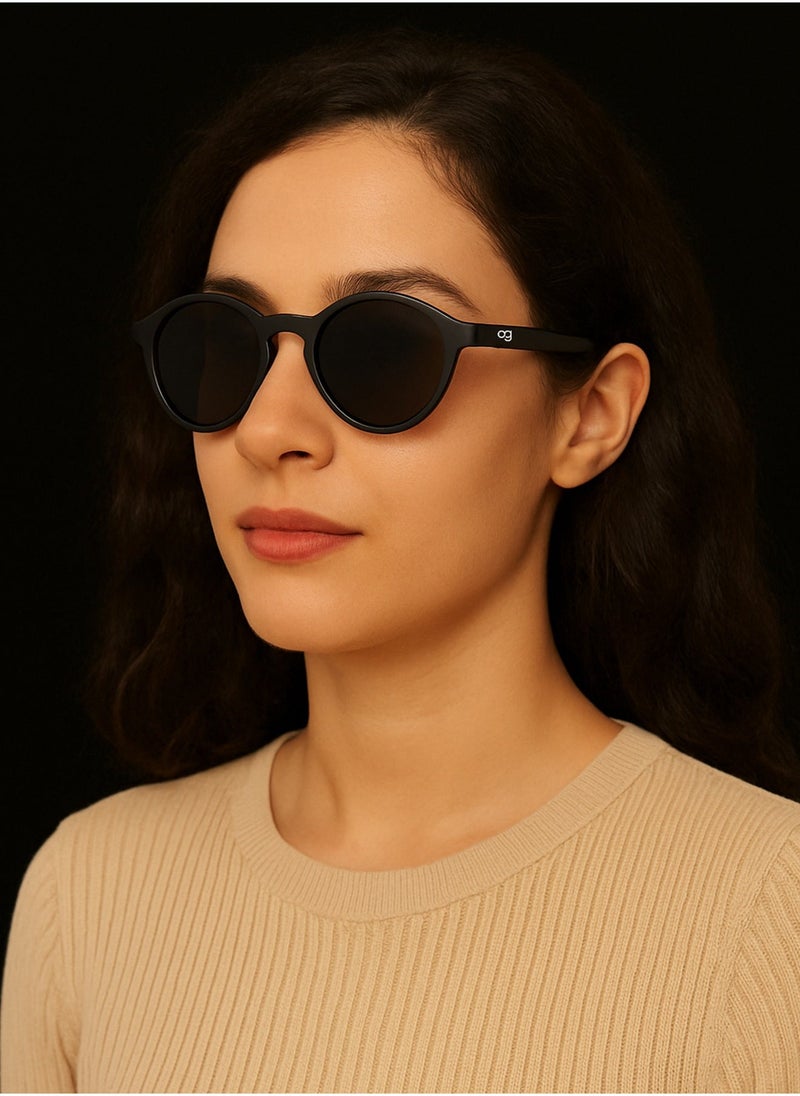 Woggles Radon Brown Polarized Round Sunglasses  - Image 3