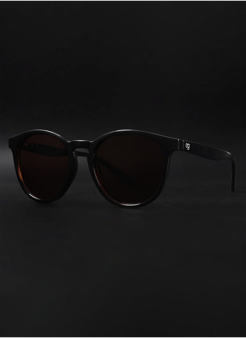 Woggles Radon Brown Polarized Round Sunglasses  - Image 2