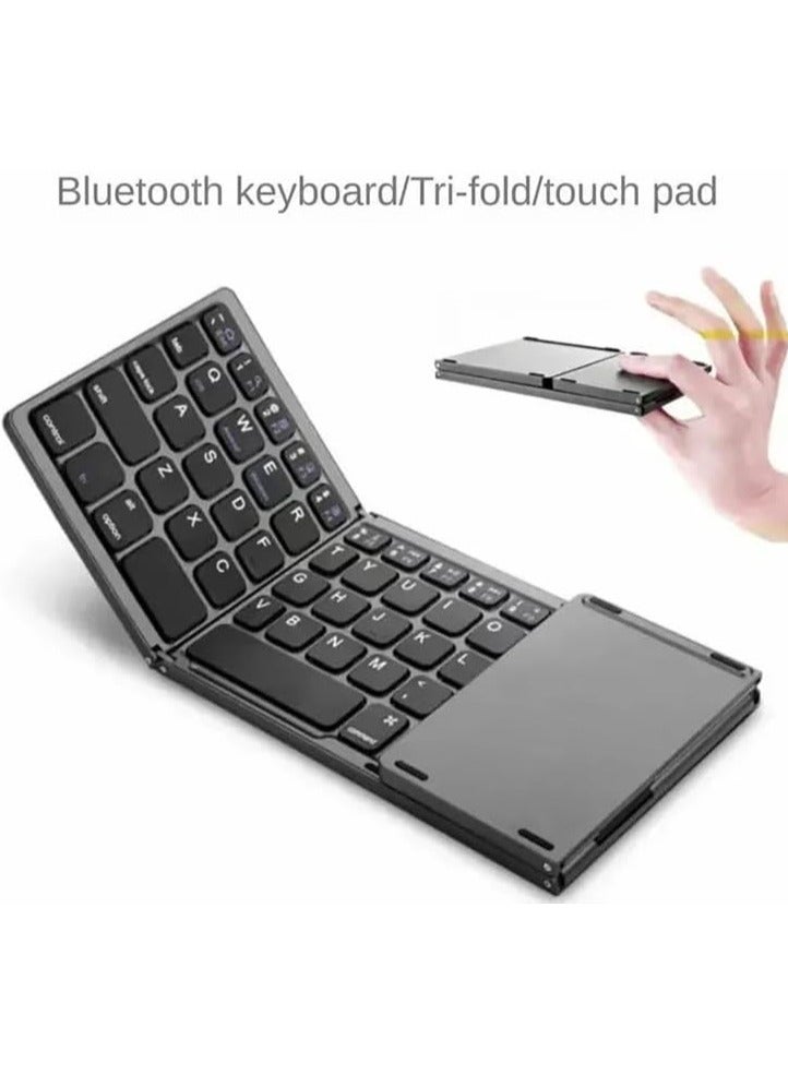 MUDISO Slim Foldable Bluetooth Keyboard with Integrated Touchpad Rechargeable Compatible with iPhone/iPad/Android/Tablets/Mac/Windows - Image 4
