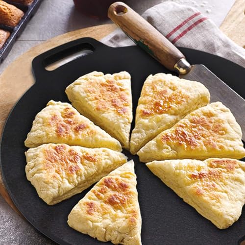 Yopple Pre-Seasoned Cast Iron Tawa, Non-Stick Grill & Dosa Pan for Even Cooking, Multipurpose Flat Pan for BBQ, Pizza, Pancakes & More, Durable, Fast-Heating Cookware for All Stoves - Image 5