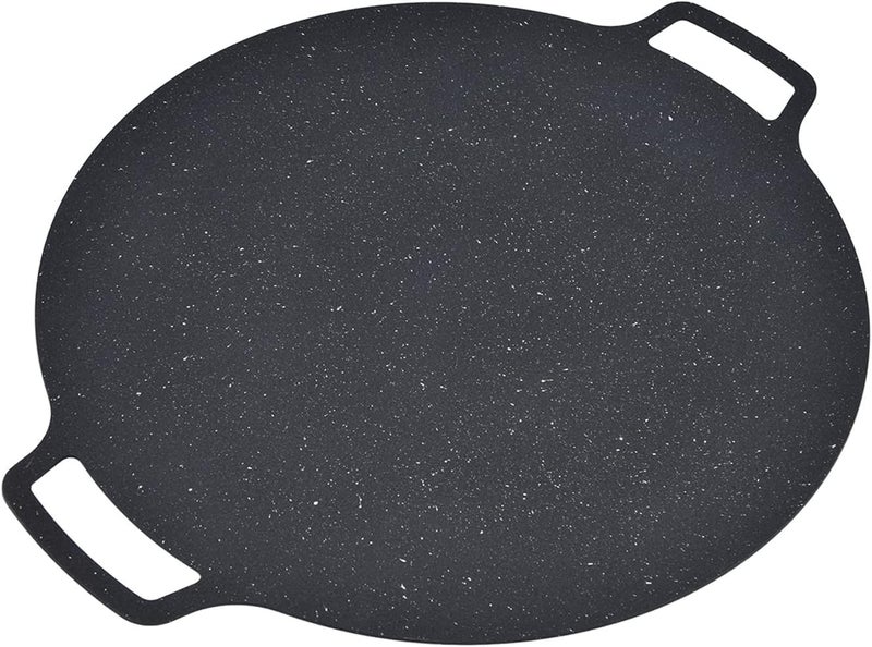 Yopple Pre-Seasoned Cast Iron Tawa, Non-Stick Grill & Dosa Pan for Even Cooking, Multipurpose Flat Pan for BBQ, Pizza, Pancakes & More, Durable, Fast-Heating Cookware for All Stoves - Image 1