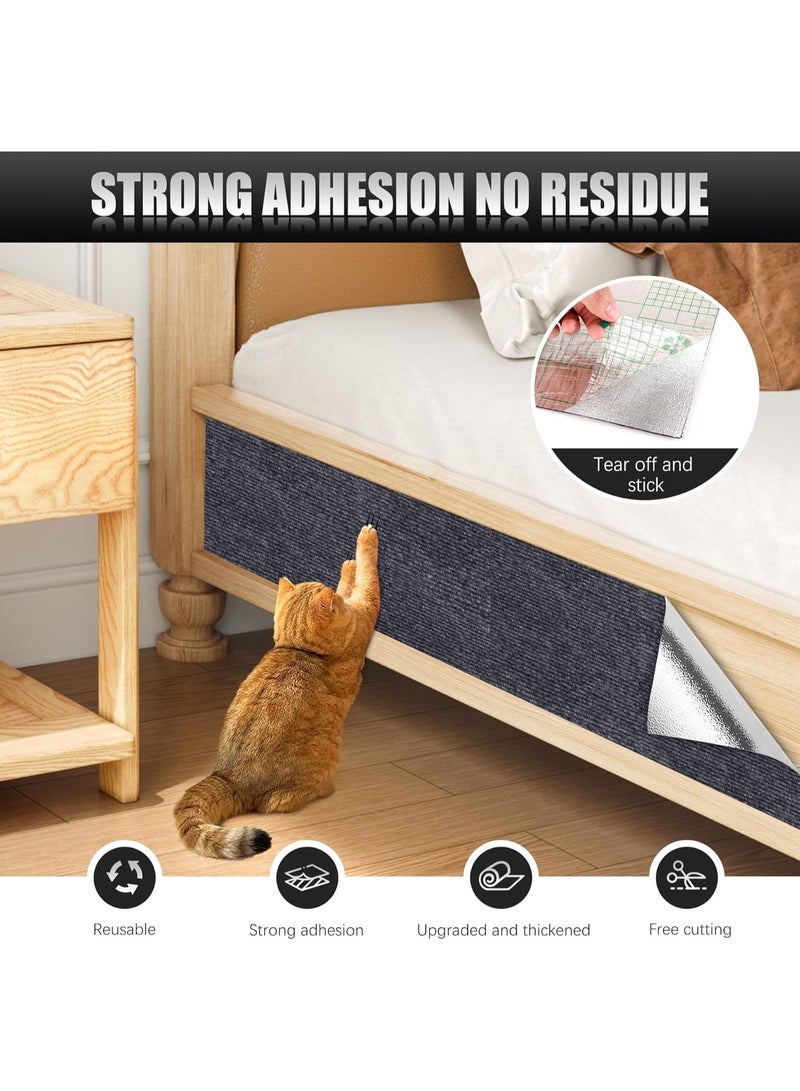 Cat Scratch Furniture Protector, Self-Adhesive Couch Scratch Protector, Durable Cat Scratching Post Carpet, DIY Climbing Cat Scratcher Couch Protector from Cat Claws - Image 3
