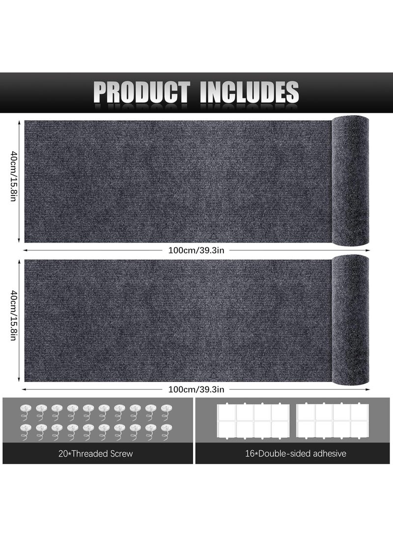 Cat Scratch Furniture Protector, Self-Adhesive Couch Scratch Protector, Durable Cat Scratching Post Carpet, DIY Climbing Cat Scratcher Couch Protector from Cat Claws - Image 2