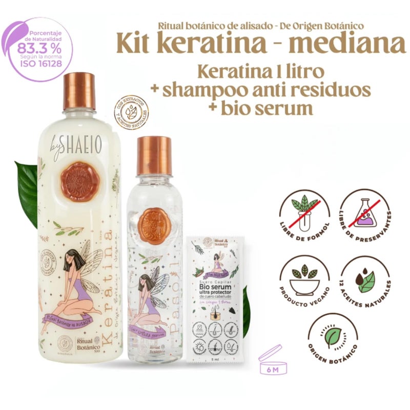 SHAEIO Keratin Hair Mask - 1 LITRO. RITUAL BOTANICO Keratina Organica Colombiana for Hair with 12 Natural Oils and Amino Acids - Image 4