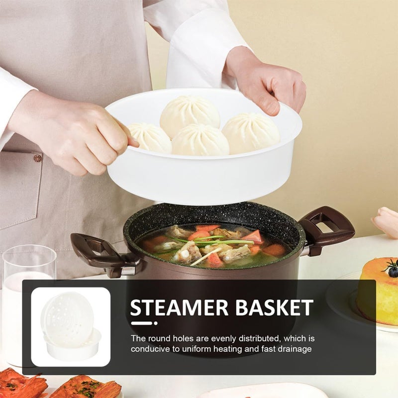 3L PP Steamer Basket Insert For Rice Cooker 2pcs Vegetable Dumpling Food Holder - Image 5