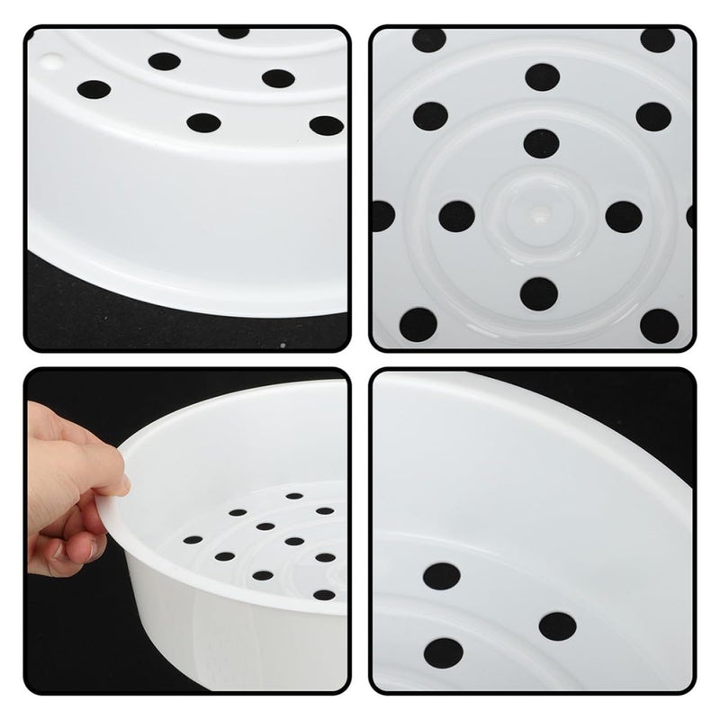 3L PP Steamer Basket Insert For Rice Cooker 2pcs Vegetable Dumpling Food Holder - Image 4