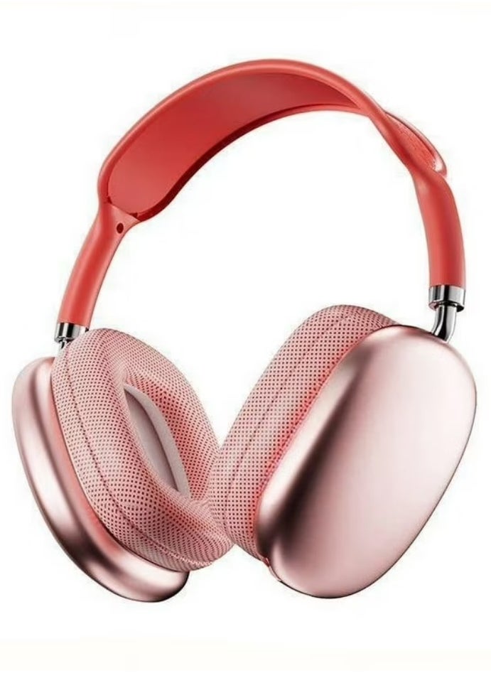 P9 Immersive Active Noise Cancelling Over-Ear Headphones, Epitome of Cutting-Edge Design and Premium Sound Quality. Elevate Your Listening Experience, Fusion of Style and Comfort (Red)