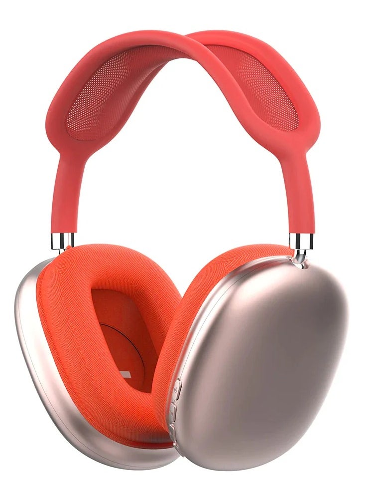 P9 Immersive Active Noise Cancelling Over-Ear Headphones, Epitome of Cutting-Edge Design and Premium Sound Quality. Elevate Your Listening Experience, Fusion of Style and Comfort (Red)