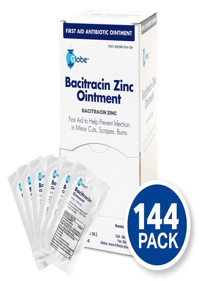 Globe (144 Packets) Bacitracin Antibiotic Zinc Ointment 0.9g Packet. First Aid to Prevent and heal infections for Minor cuts, scrapes and Burns. - Image 3
