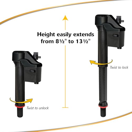 Korky QuietFILL 2X Long Life Toilet Fill Valve - Universal Fits 99% of Toilets - Easy Height Adjust for Fast Install, 528X - Image 2