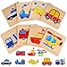 Faburo Wooden Puzzles for Toddlers 13 Toddler Puzzles Ages 24 Montessori Toys for 13 Year Old Learning Educational Preschool Toys for Boys Girls Vehicle Theme - Image 3