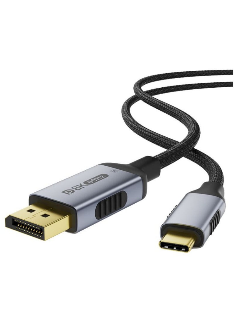 كابل USB C إلى DisplayPort 1.4 نوع C إلى DisplayPort Thunderbolt 2 متر 8K@60Hz - Image 1