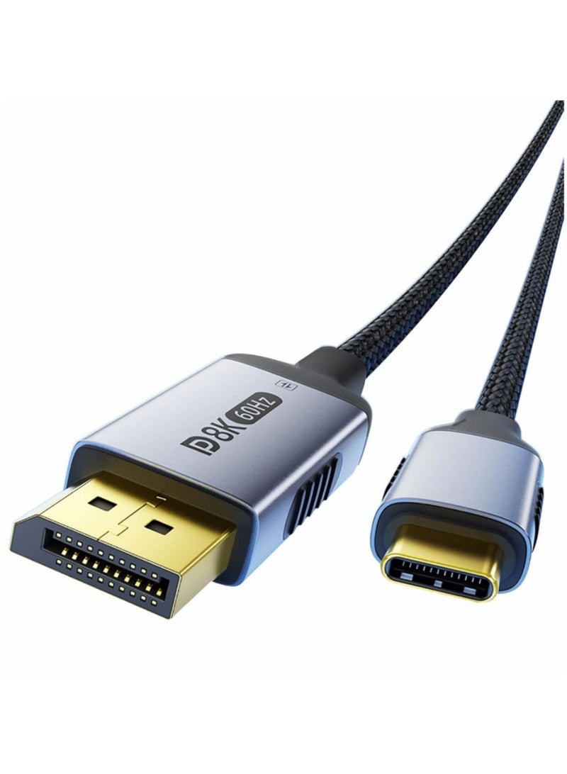 كابل USB C إلى DisplayPort 1.4 نوع C إلى DisplayPort Thunderbolt 2 متر 8K@60Hz - Image 2