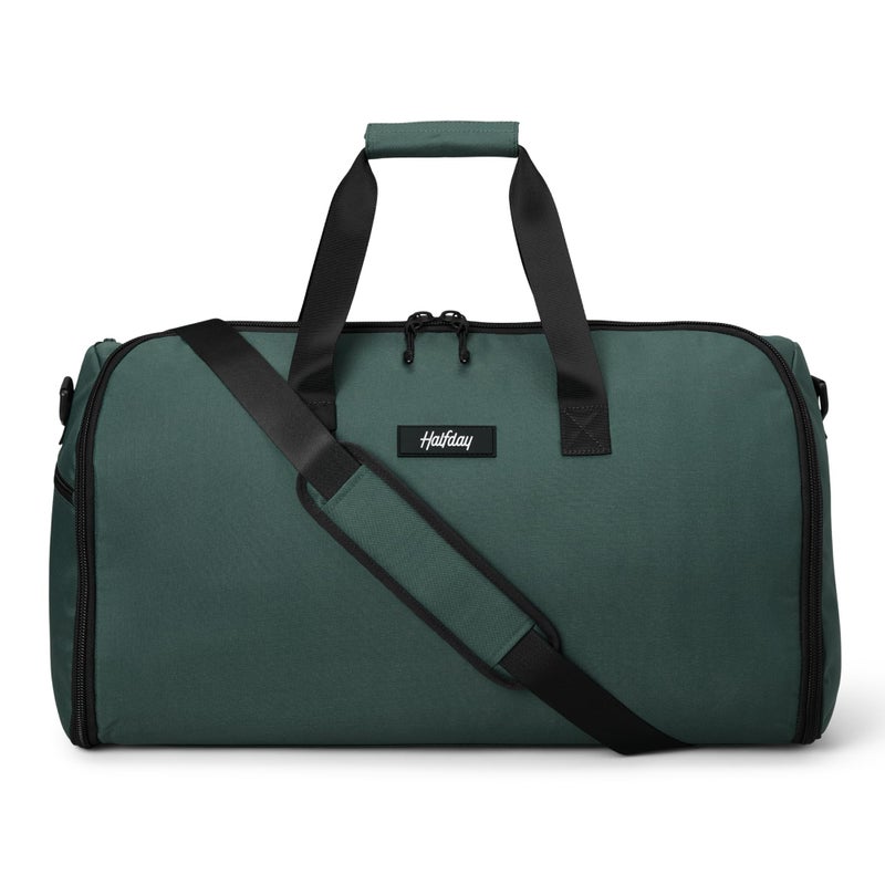 Halfday Convertible 2-in-1 Garment Duffel Weekender Bag 45L | Wrinkle-Free Travel, Hanging Suit Compartment, Shoe Pockets, Trolley Sleeve. Durable & Water-Resistant Carry-On, Hunter - Image 1