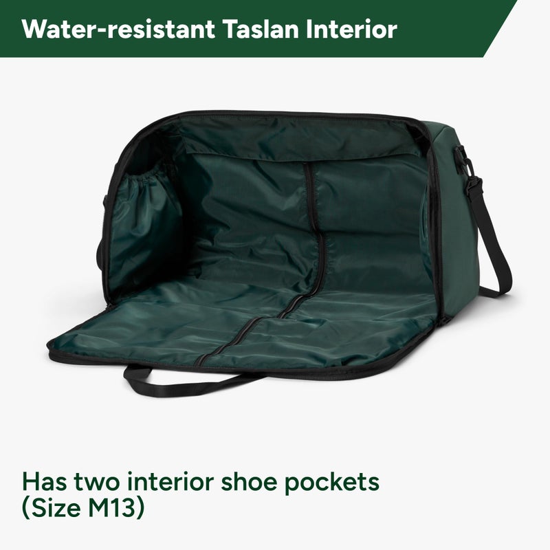 Halfday Convertible 2-in-1 Garment Duffel Weekender Bag 45L | Wrinkle-Free Travel, Hanging Suit Compartment, Shoe Pockets, Trolley Sleeve. Durable & Water-Resistant Carry-On, Hunter - Image 3