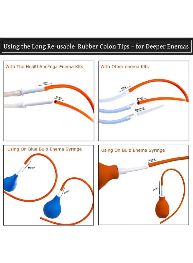SoulGenie HealthAndYoga™ أنبوب القولون المطاطي - نهاية مغلقة (20 بوصة × 34 FR) - خرطوم لاتكس أحمر طويل لتنظيف الأمعاء العميق - إمدادات قابلة للاستبدال - حقنة القهوة وعلاج جيرسون (عبوة من 1) - Image 3