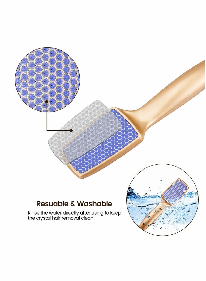 Excefore Hair Removal Eraser with Handle, Painless Crystal Hair Remover Tools with Handle, Magic Crystal Hair Eraser - Image 4