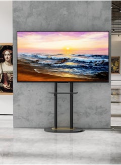 WISFOR Black Floor TV Stand: 40-75 Inch TV Mount Stand Universal Height Adjustable TV Stand with 2 Storage Shelves for Led Oled Qled Screens Max VESA 600×400mm Holds up to 40 KG  - Image 5