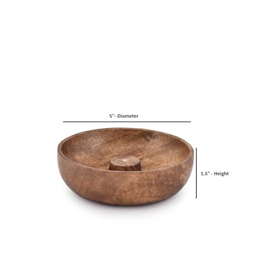 EDHAS Incense Burner Stick Holder Bowl, Ash Catcher Bowl for Home Décor, Meditation, Yoga (5" x 5" x 1.5") - Image 5