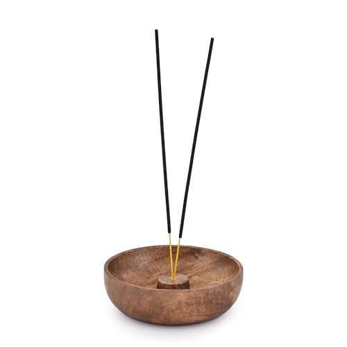 EDHAS Incense Burner Stick Holder Bowl, Ash Catcher Bowl for Home Décor, Meditation, Yoga (5" x 5" x 1.5") - Image 1