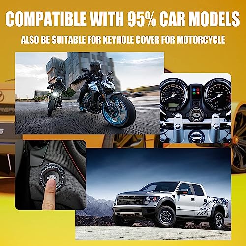 BeFunky Car Push Start Button Cover - Universal Rotating Engine Start Stop Button for Cars and Some Motorcycles (Black) - Image 3
