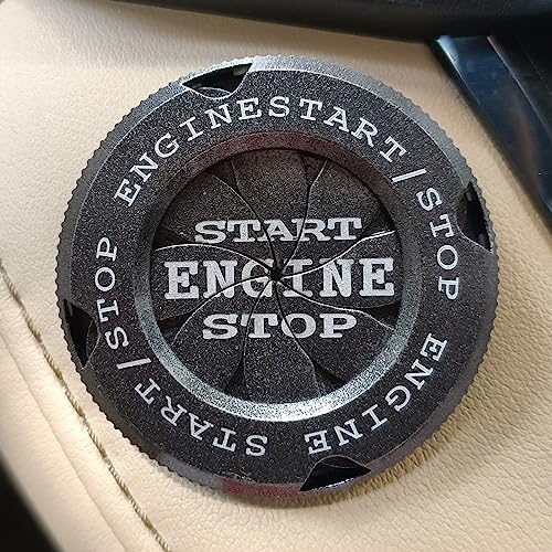 BeFunky Car Push Start Button Cover - Universal Rotating Engine Start Stop Button for Cars and Some Motorcycles (Black) - Image 1