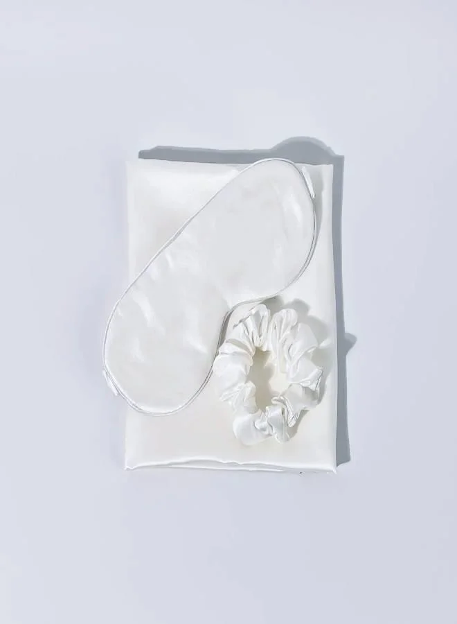 Casa Quesera 100% Mulberry Silk 22 Momme Envelope Luxury Pillowcase set with Both Sides Premium Grade 6A Silk,600 Thread Count with mulberry silk Eye Mask and a Scrunchy