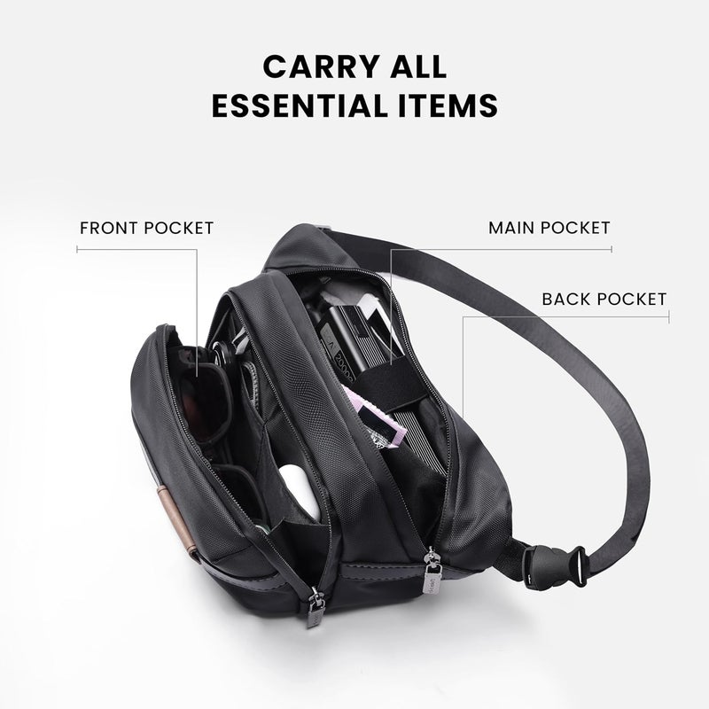 CRALOFT Store Polyester Waist Bag Fanny Pack for Men & Women, Chest Crossbody Sling Bag for Money, Passport & Travel (Black, FP2) - Image 5