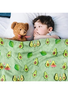 Sowide Avocado Blanket, Comfy Blanket Throw Gifts for Avocado Lovers, Soft Lightweight Green Avocado Family Flannel Blanket, Cozy Fuzzy Plush for Boys Girls, Sofa, Bed, Living Room, Office, 40"x50"  - Image 1