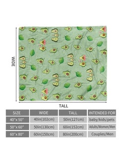 Sowide Avocado Blanket, Comfy Blanket Throw Gifts for Avocado Lovers, Soft Lightweight Green Avocado Family Flannel Blanket, Cozy Fuzzy Plush for Boys Girls, Sofa, Bed, Living Room, Office, 40"x50"  - Image 3