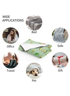 Sowide Avocado Blanket, Comfy Blanket Throw Gifts for Avocado Lovers, Soft Lightweight Green Avocado Family Flannel Blanket, Cozy Fuzzy Plush for Boys Girls, Sofa, Bed, Living Room, Office, 40"x50"  - Image 4