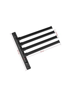 plantex Plantex Aluminum 4-Arm Bathroom Swing Towel Hanger/Towel Holder for Bathroom/Towel Stand/Bathroom Accessories(Premium-Black)  - Image 2