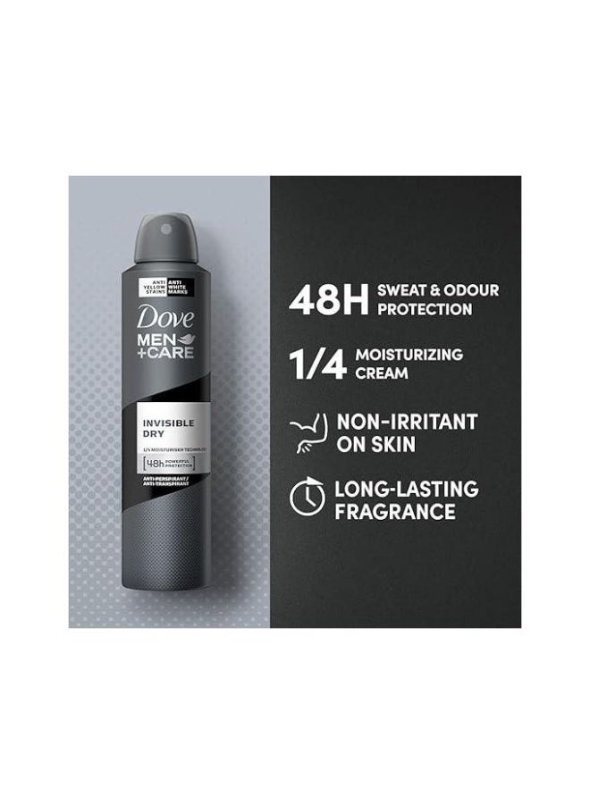 Dove Men+Care Invisible Dry Anti-Perspirant Deodorant Spray – 250ml - Image 2