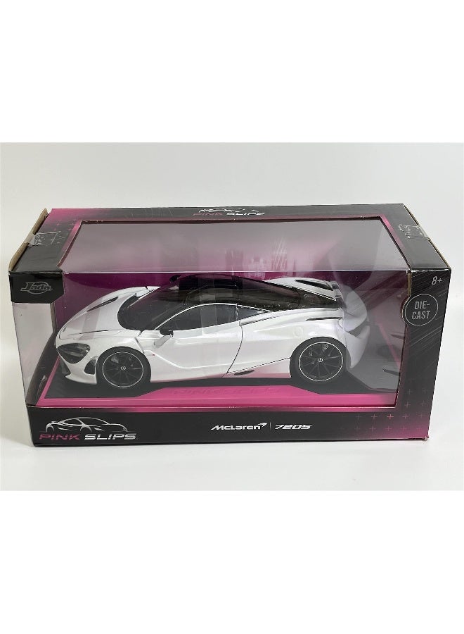 JADA سيارة مكلارين 720S المصنوعة من المعدن 2023 (1:24، أبيض) - بطاقات وردية - Image 1