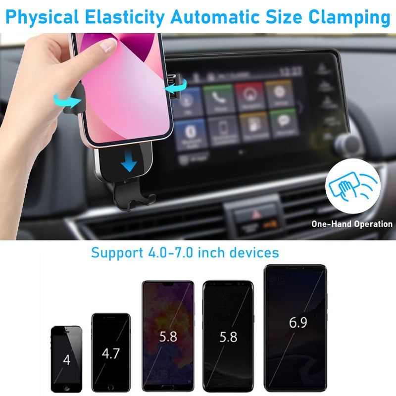 APESER Compatible with Honda Accord Phone Mount 2018 2019 2020 2021 2022,10th Gen Accord Phone Holder for 8 inch Navigation Screen,Accord Cell Phone Holder 360 Degree Rotation Mounted Anti-Shake,black - Image 5