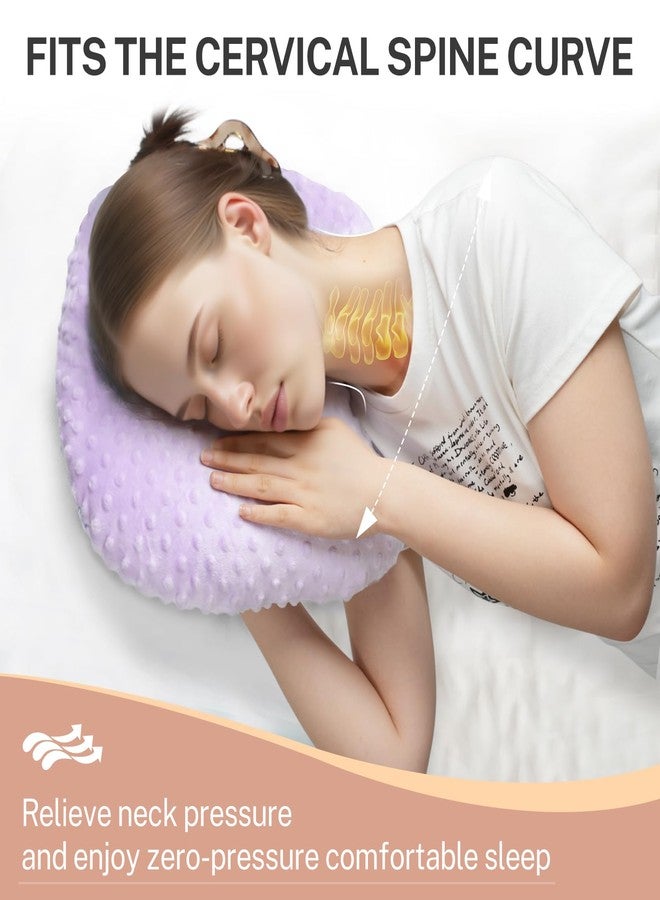 KUAZIDAR Ear Piercing Pillow for Side Sleepers with an Ear Hole - CNH and Ear Pain Ear Inflammation Pressure Sores, Washable and Adjustable Ear Guard Pillow with Cotton Polyester (Purple) - Image 2